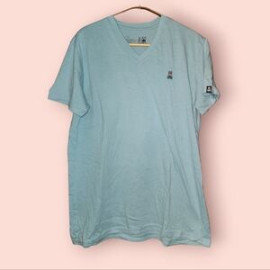 Psycho Bunny Classic V-Neck Men's T-Shirt Blue Small